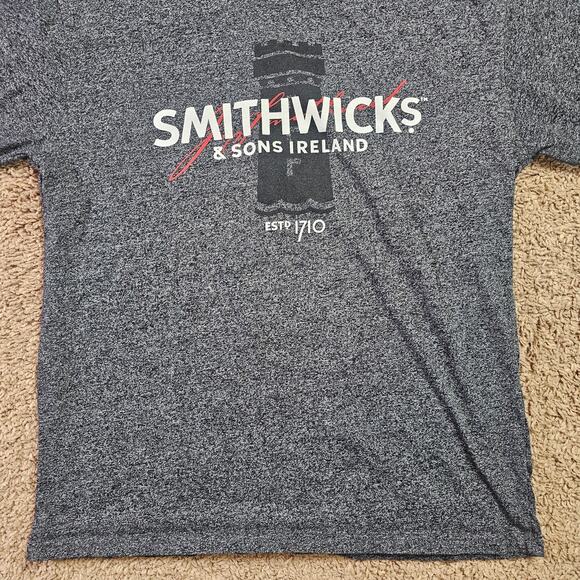 Smithwicks & Sons Ireland T Shirt Mens Medium Gray Ireland Brewery Cotton Blend - Picture 3 of 11